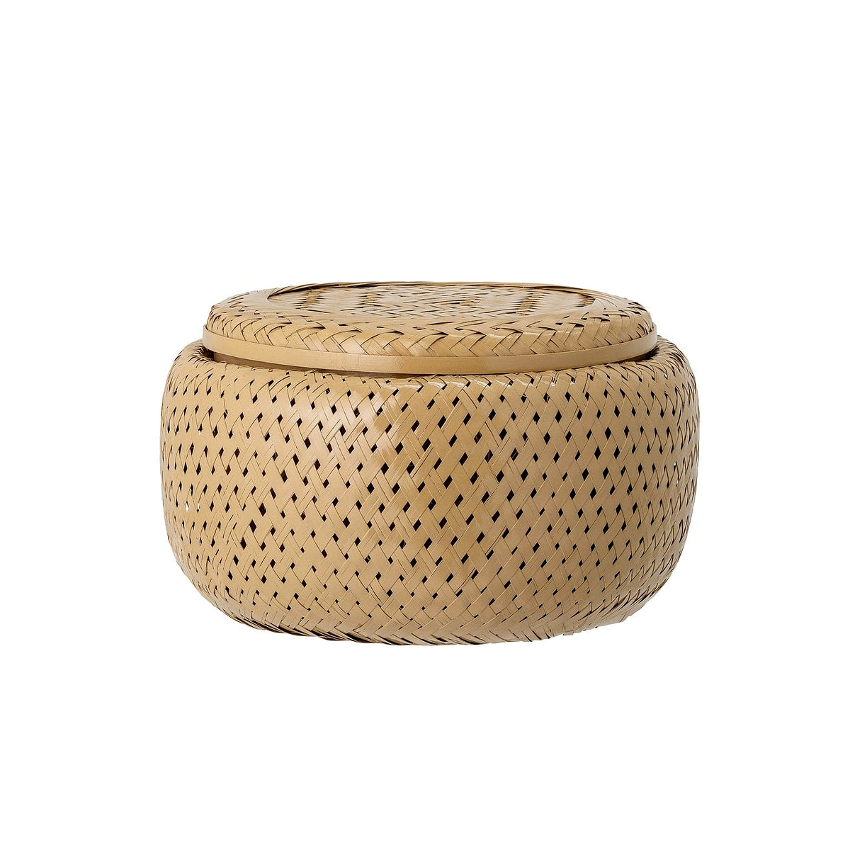 Košík Lindis s víkem, hnědý, bambusový - 82050286