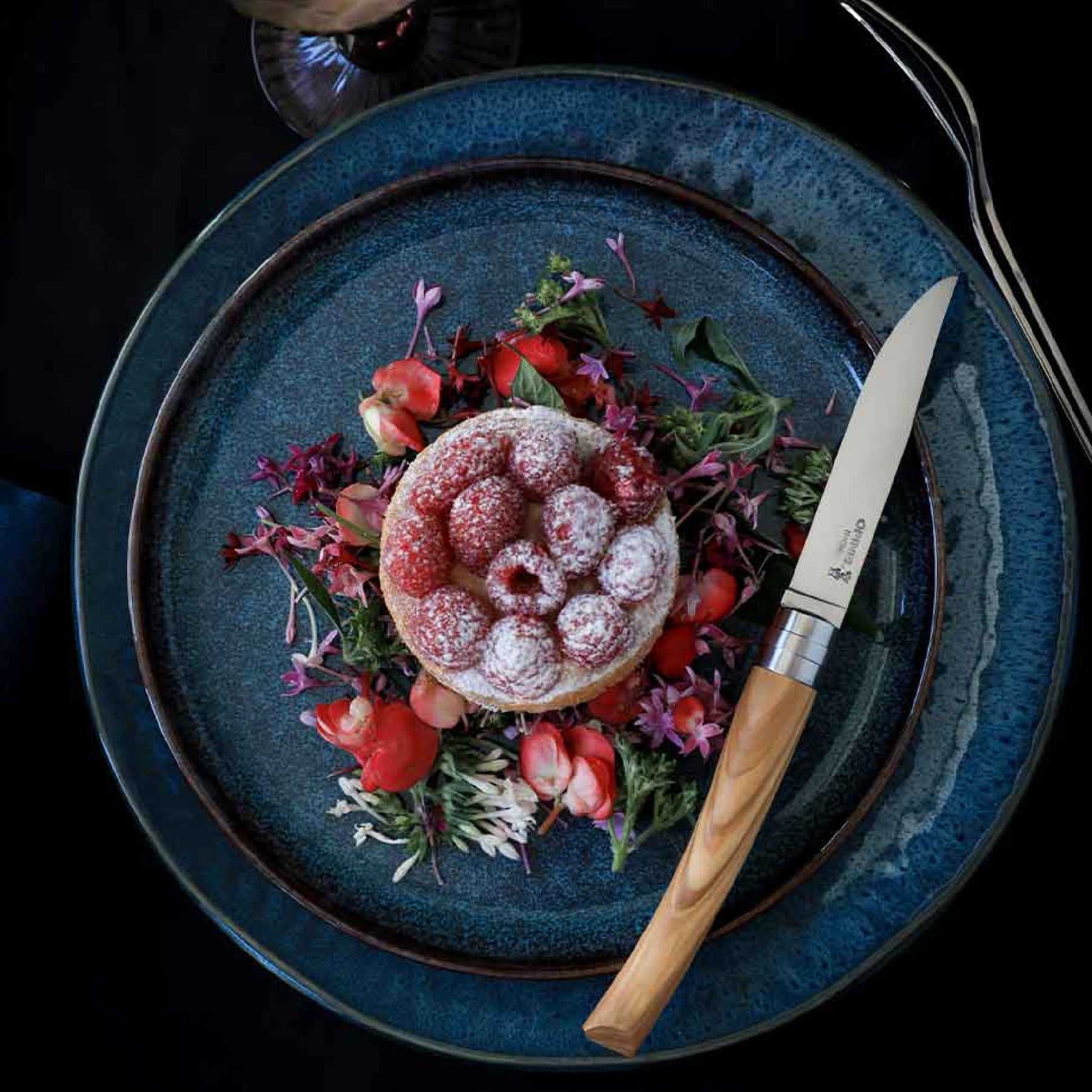 Opinel Table Chic sada steakových nožů, 4 ks, olivové dřevo, 002481