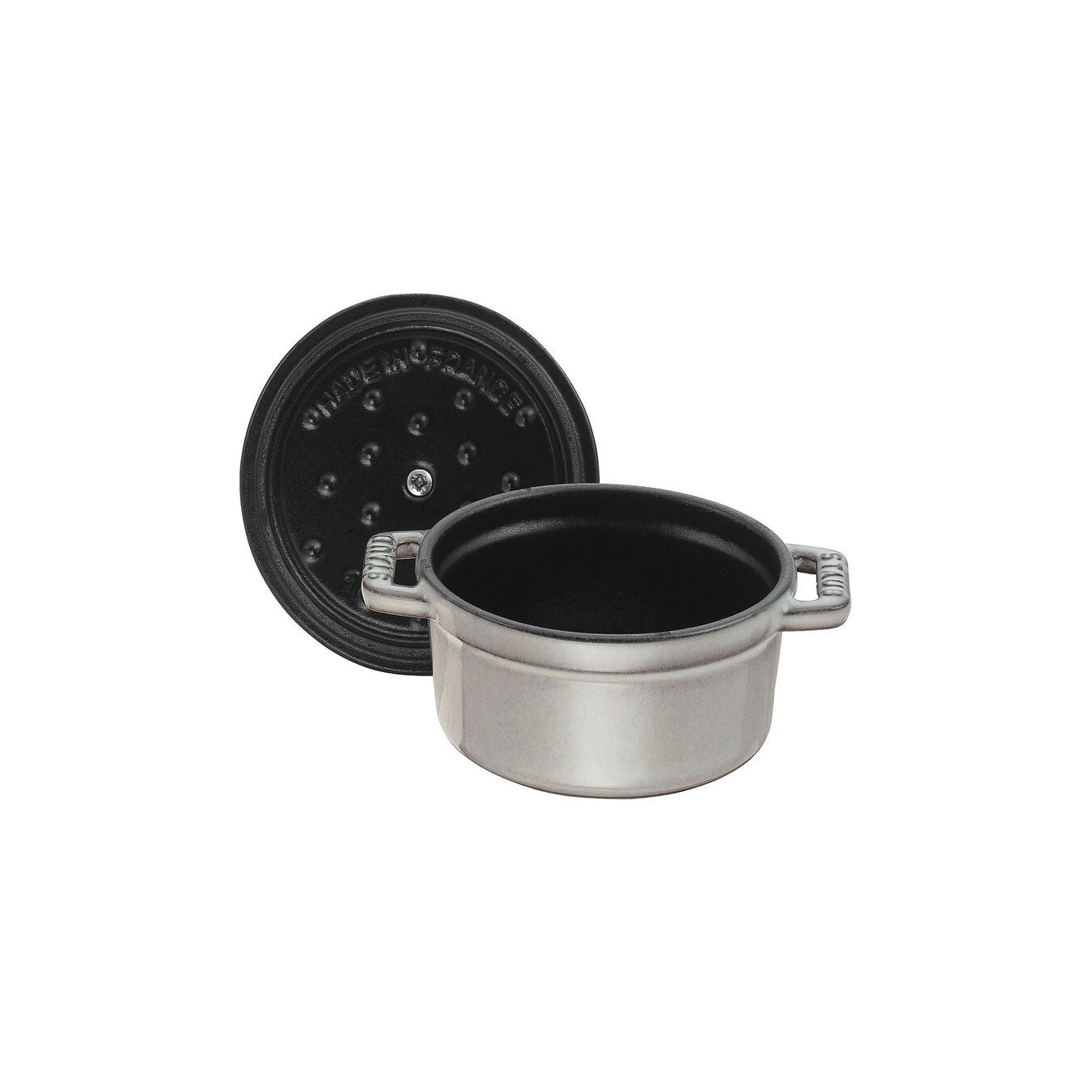 Staub Cocotte okrúhly hrniec 12 cm/0,4 l sivý, 1101218