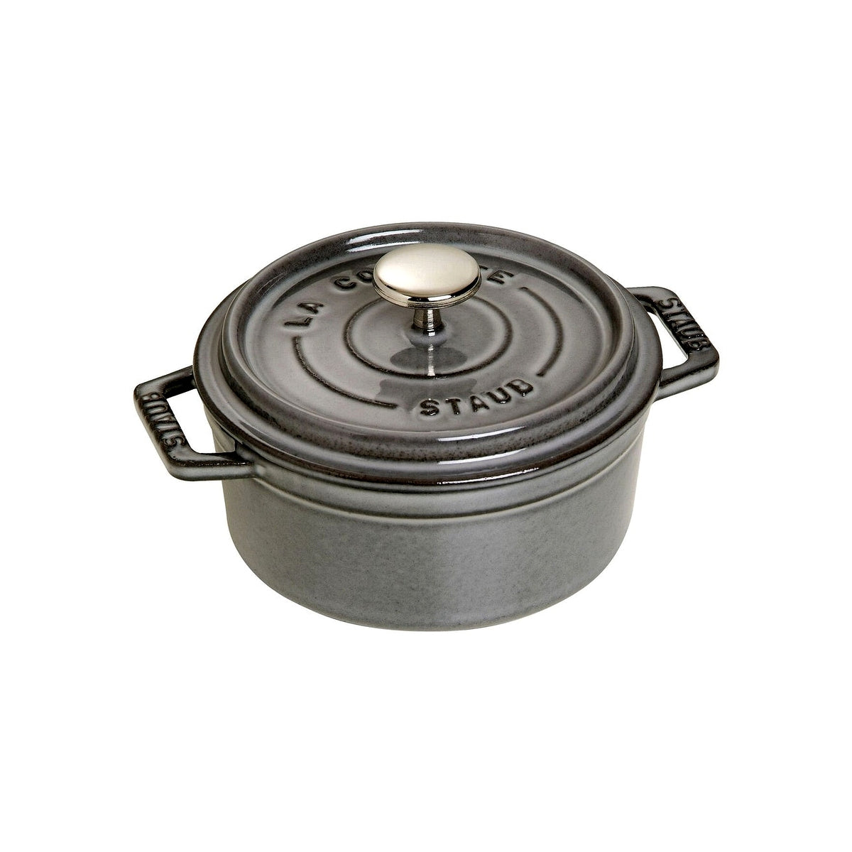 Staub Cocotte okrúhly hrniec 12 cm/0,4 l sivý, 1101218