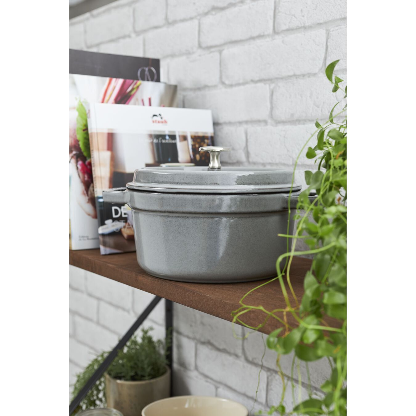 Staub Cocotte okrúhly hrniec 14 cm/0,8 l sivý, 1101418