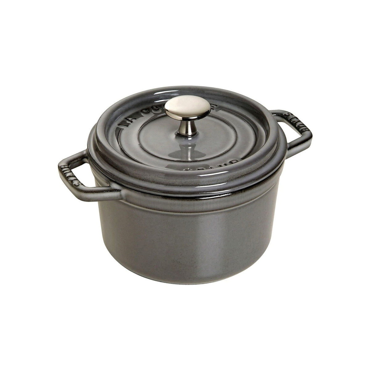 Staub Cocotte okrúhly hrniec 14 cm/0,8 l sivý, 1101418