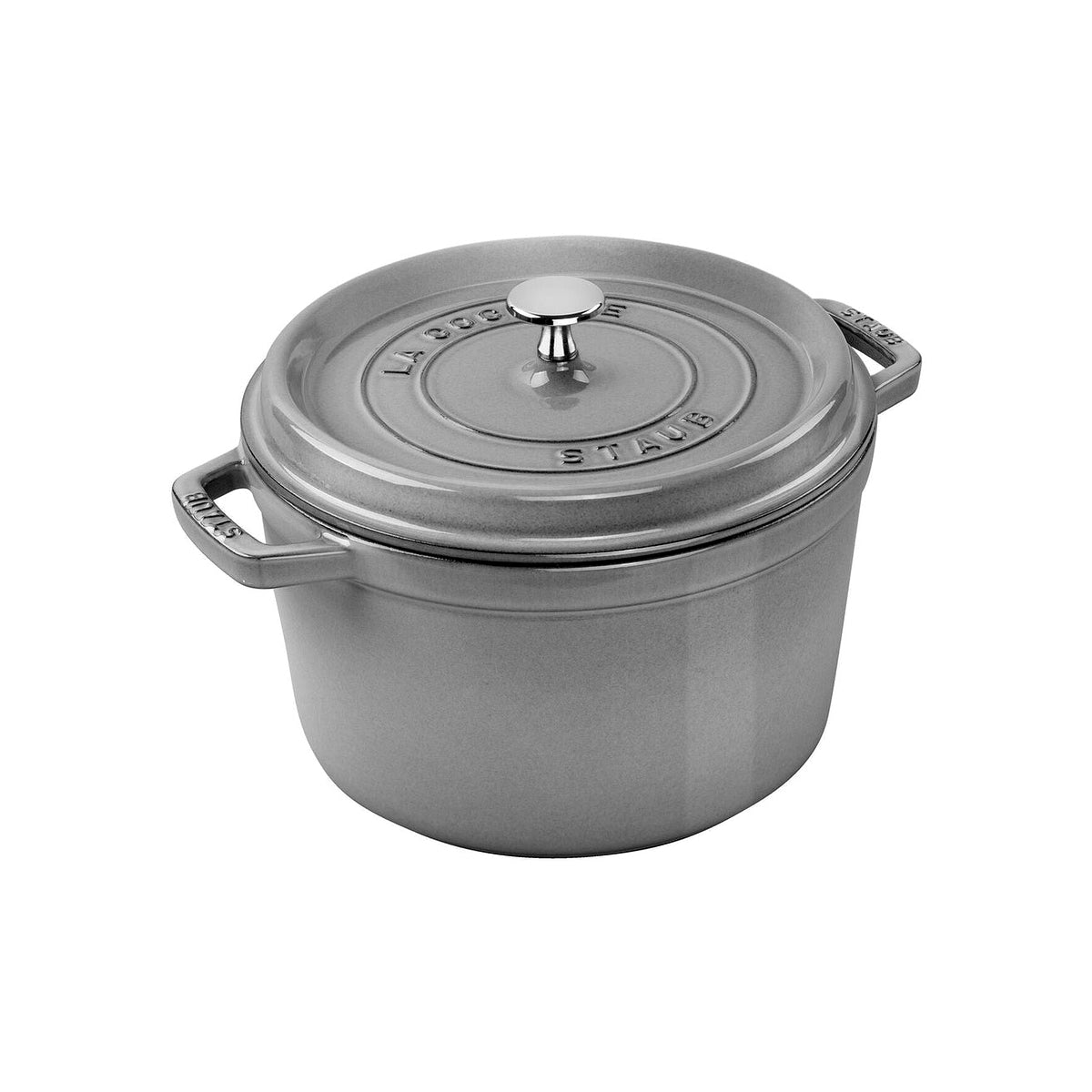 Staub Cocotte hrnec vysoký kulatý 24 cm/4,8 l šedý, 12502418
