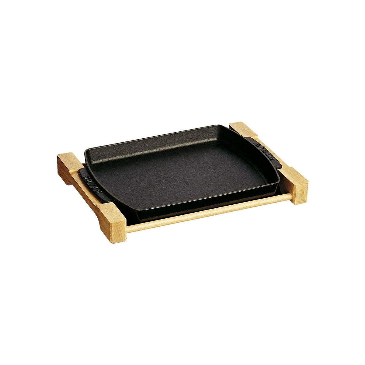 Staub cast iron serving tray with base 33x23 cm, black, 40509-523