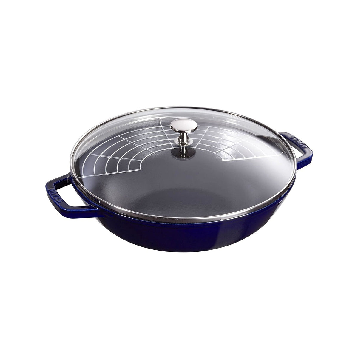 Staub wok with glass lid 30 cm/4,4 l dark blue, 40511-467