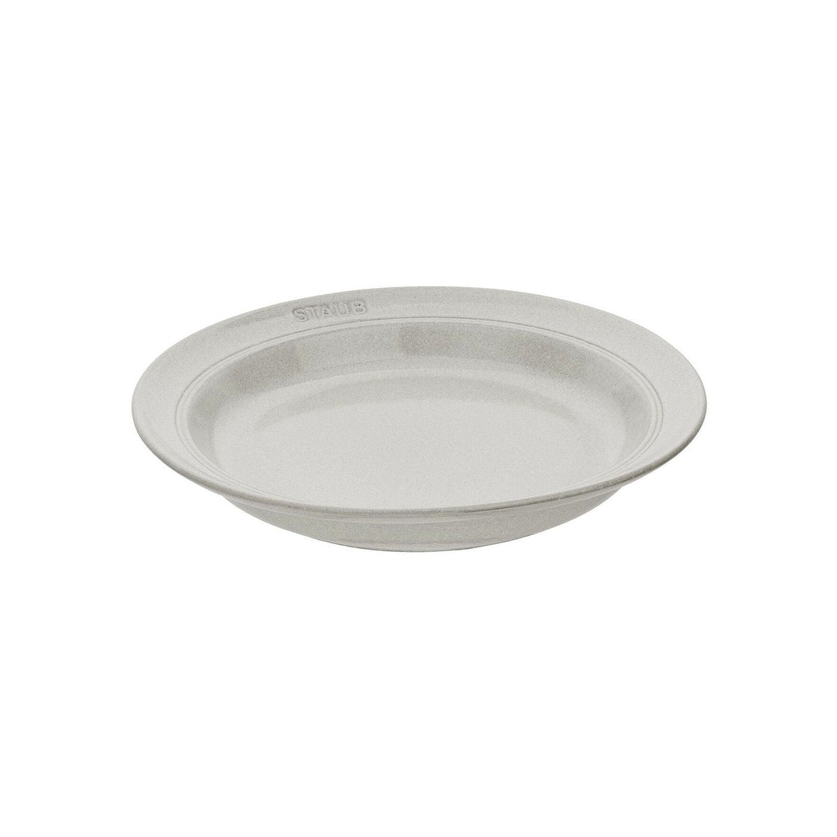 Keramický hlboký tanier Staub 24 cm, biely hľuzovkový, 40508-029