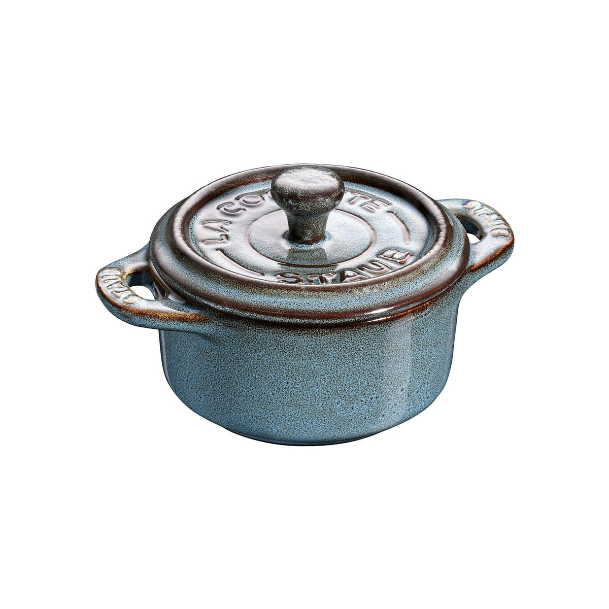 Staub Cocotte Mini keramický plech na pečenie 10 cm/0,2 l, starožitná modrá, 40512-000