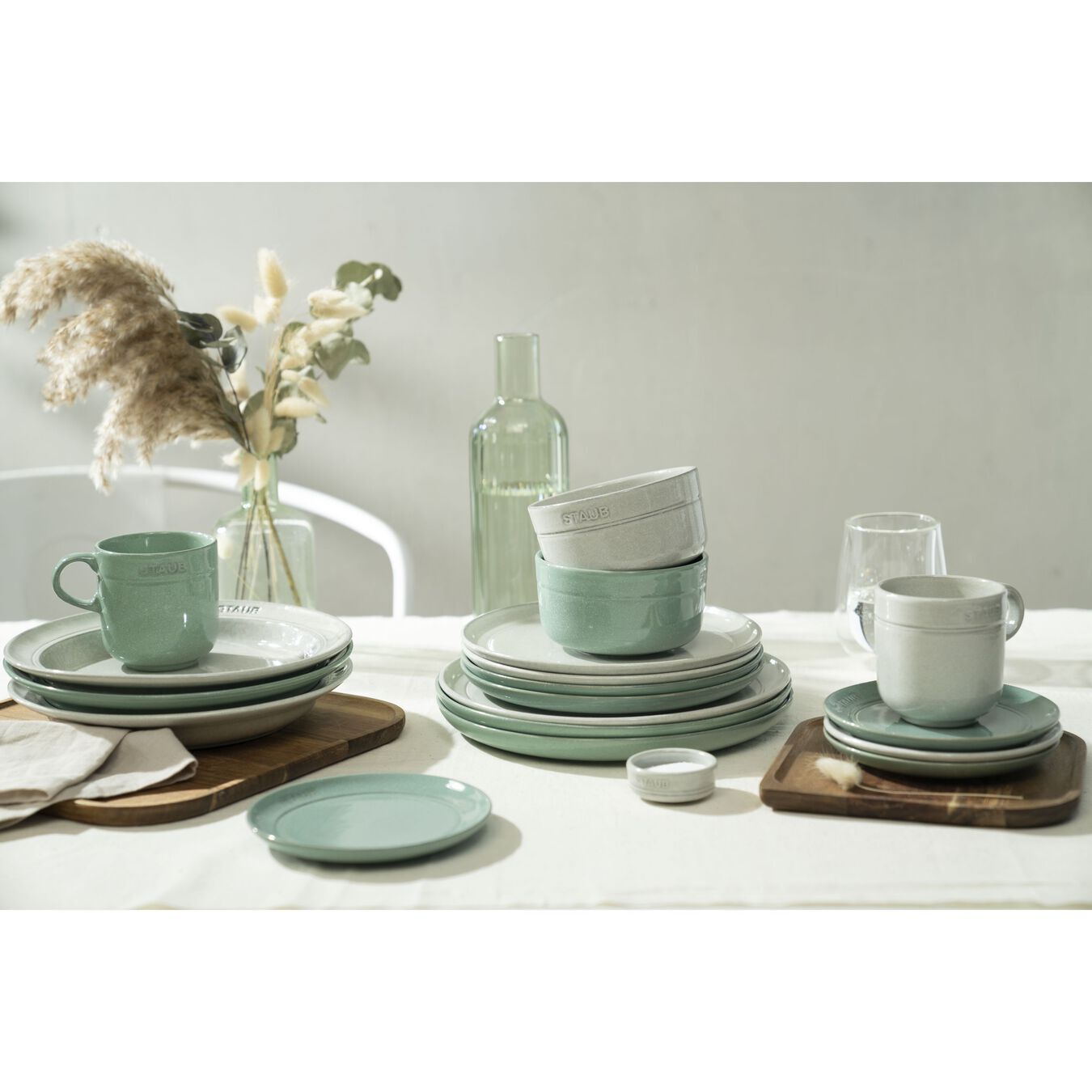 Keramická okrúhla miska Staub 6 cm/0,05 l, sada 4 ks, biela hľuzovka, 40508-801