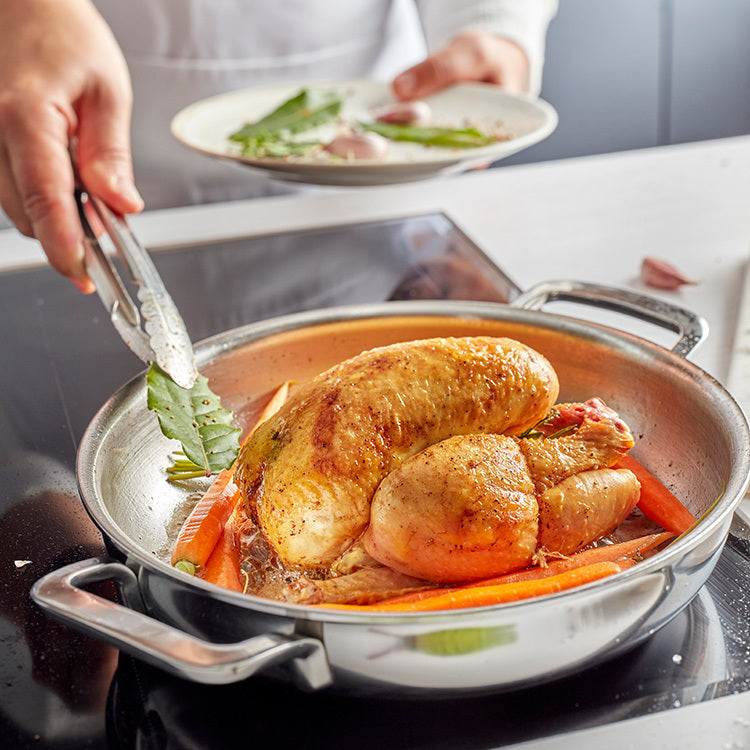 Multifunkčná panvica Demeyere 7 z nehrdzavejúcej ocele s rukoväťami 28 cm, 40850-954