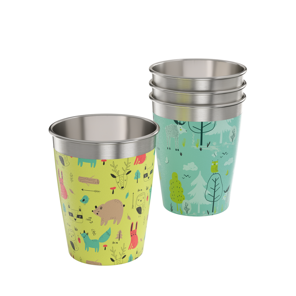 Sigg sada detských pohárov z nehrdzavejúcej ocele 4 x 350 ml, divoká príroda, 8973.60