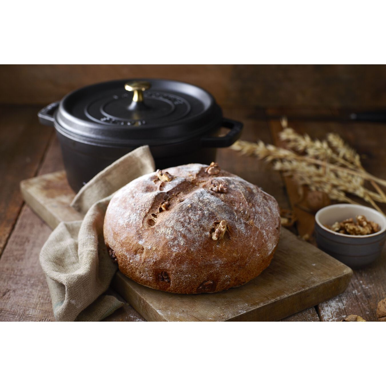 Staub round handle for lid, brass, large, 1670113