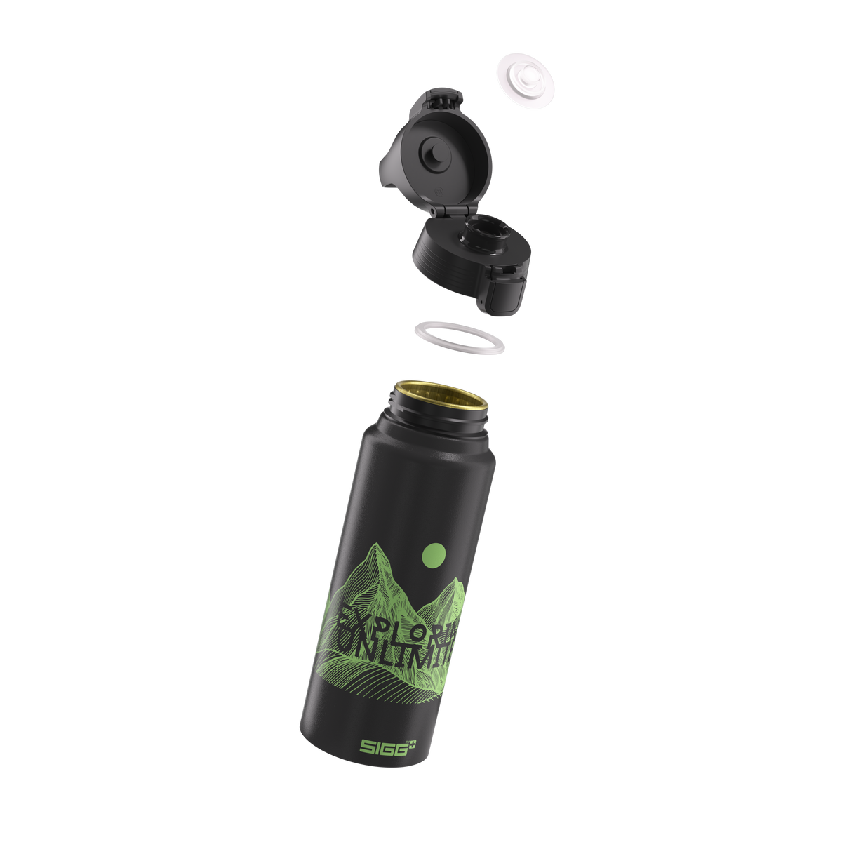 Sigg WMB One fľaša na pitie 1 l, pathfinder black, 9026.20