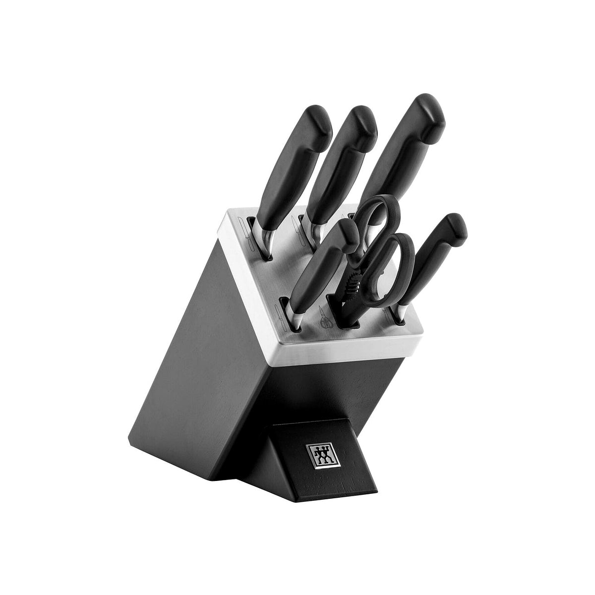 Zwilling Four Star self-sharpening knife block 7 pcs, black, 35145-007