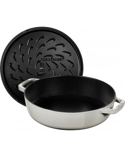 Staub Chistera kastrol s poklicí 28 cm/3,7 l bílá lanýžová, 126128107