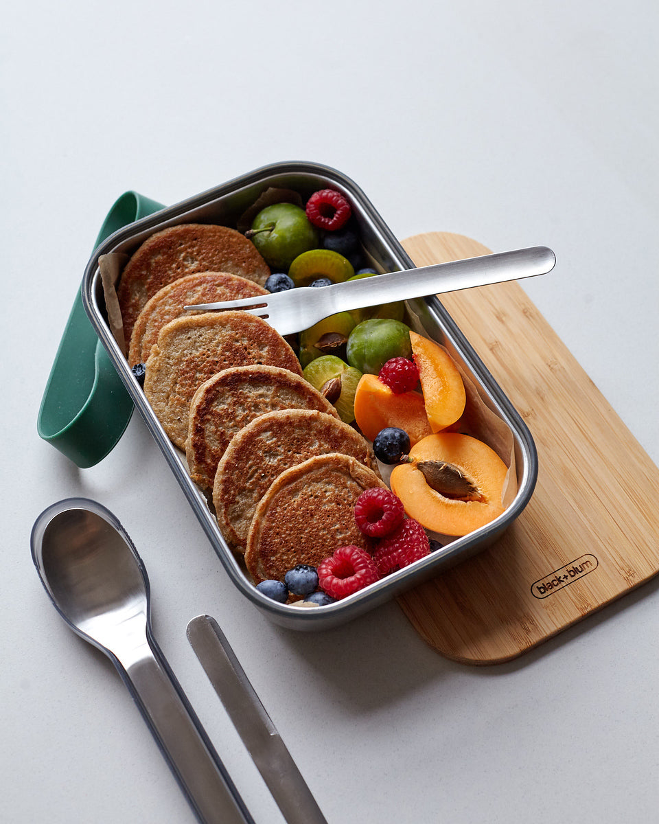 Black+Blum snack box with bamboo lid 0,9 l, olive, BAM-SB010