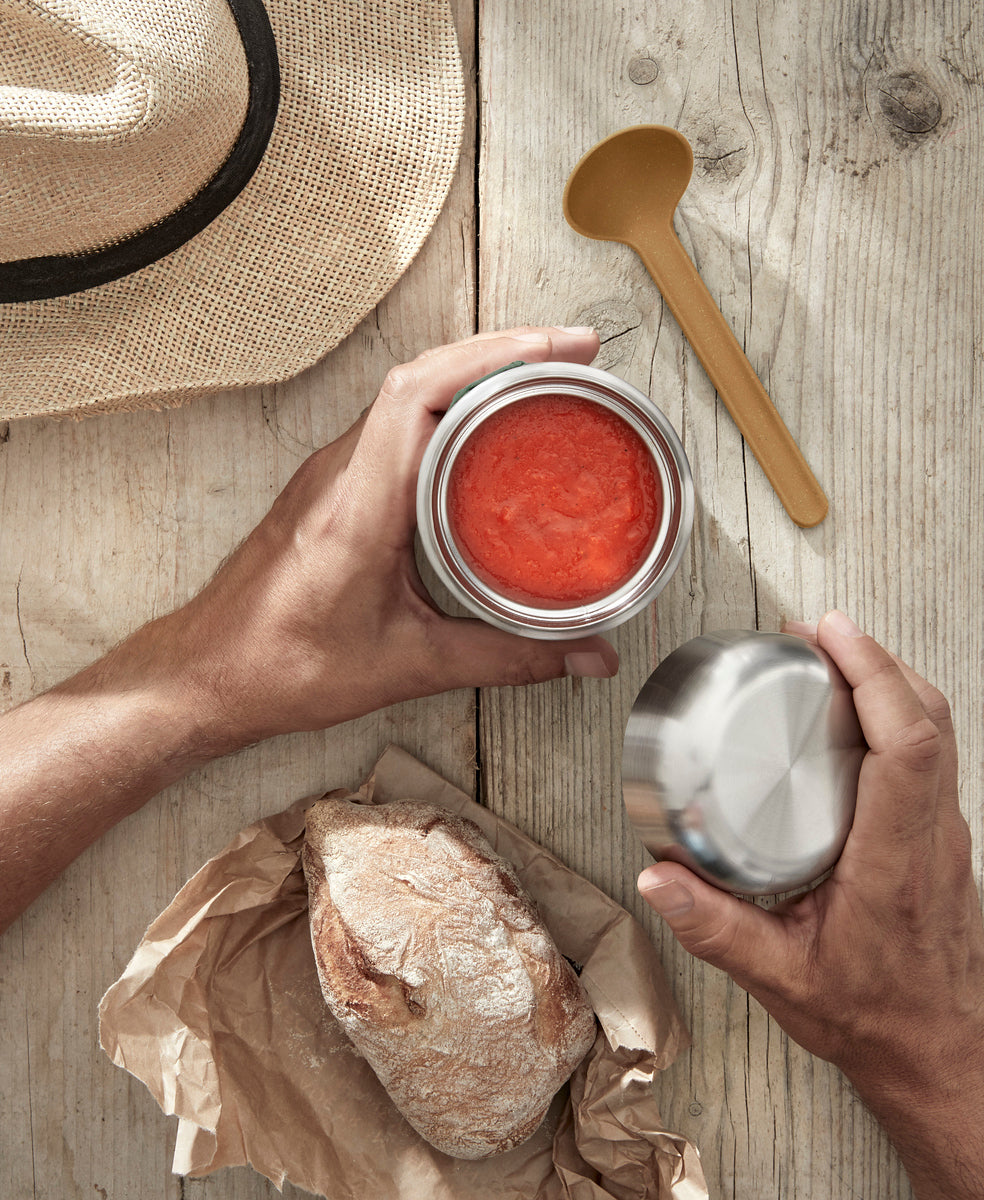 Cestovná dóza na potraviny Black+Blum s lyžicou 0,4 l, olivová, BAM-FFB-S010