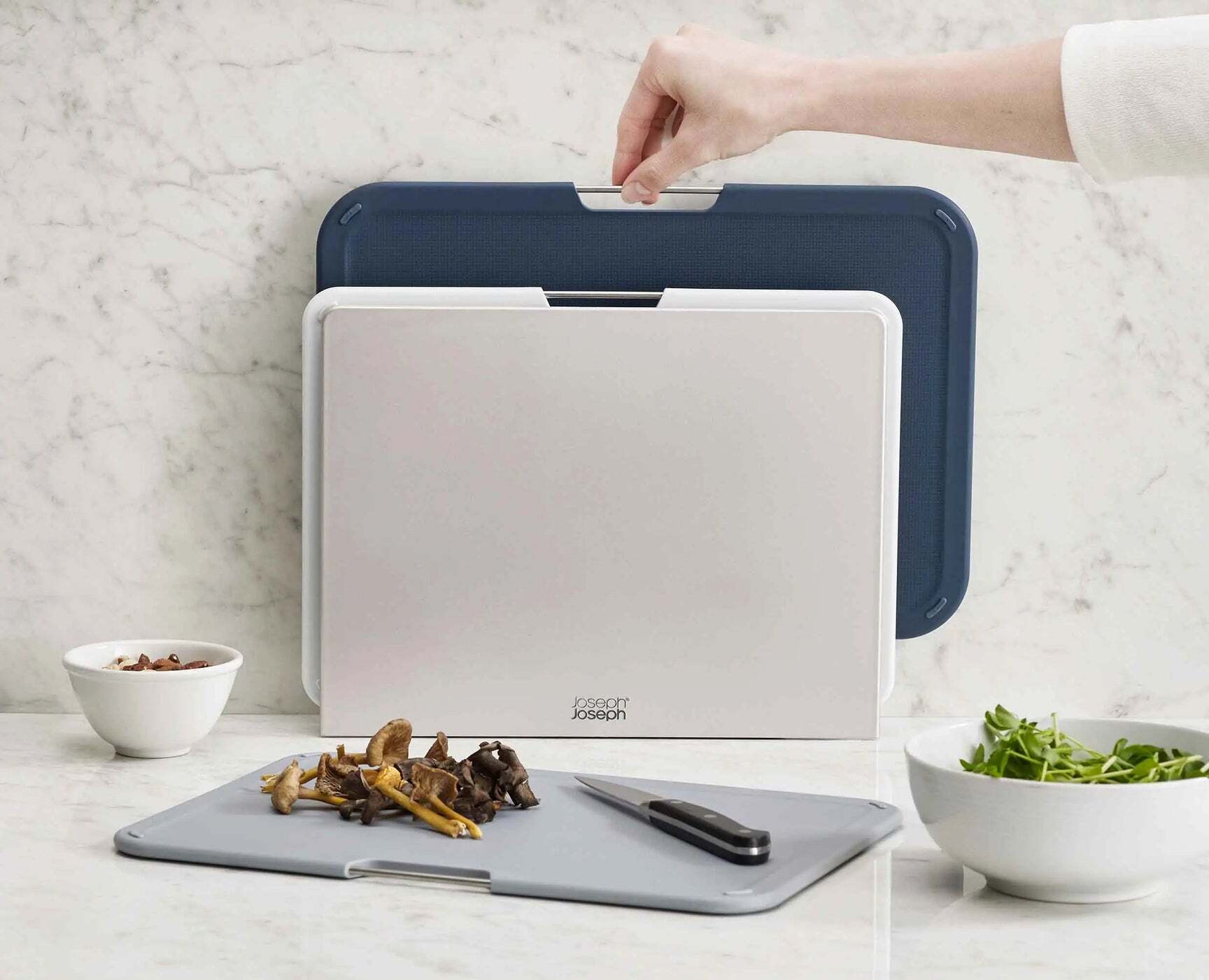 Joseph Joseph Nest set of stand with cutting boards 26 x 35,5 cm, grey, 60147