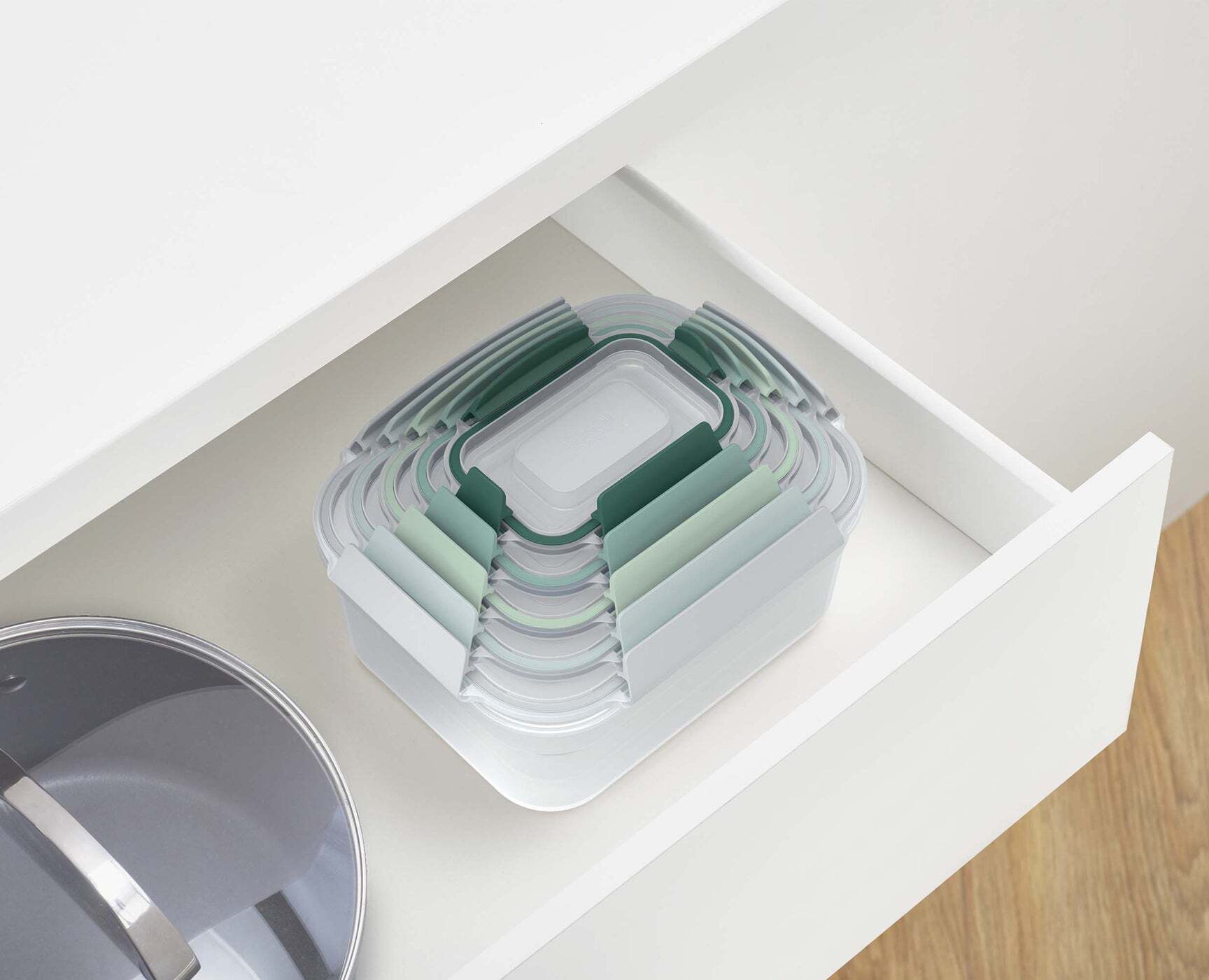 Joseph Joseph Nest Lock set of food storage jars, green, 81127