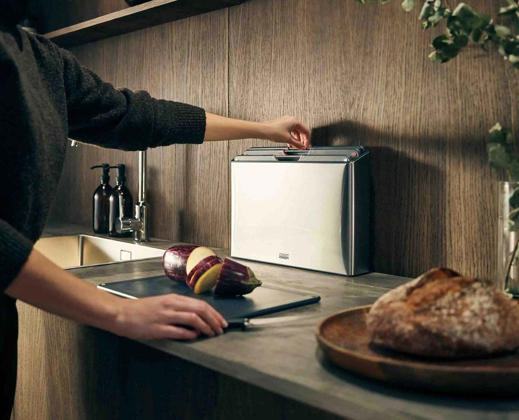 Joseph Joseph Folio set of rack with cutting boards 24 x 34 cm, stainless steel, 60170