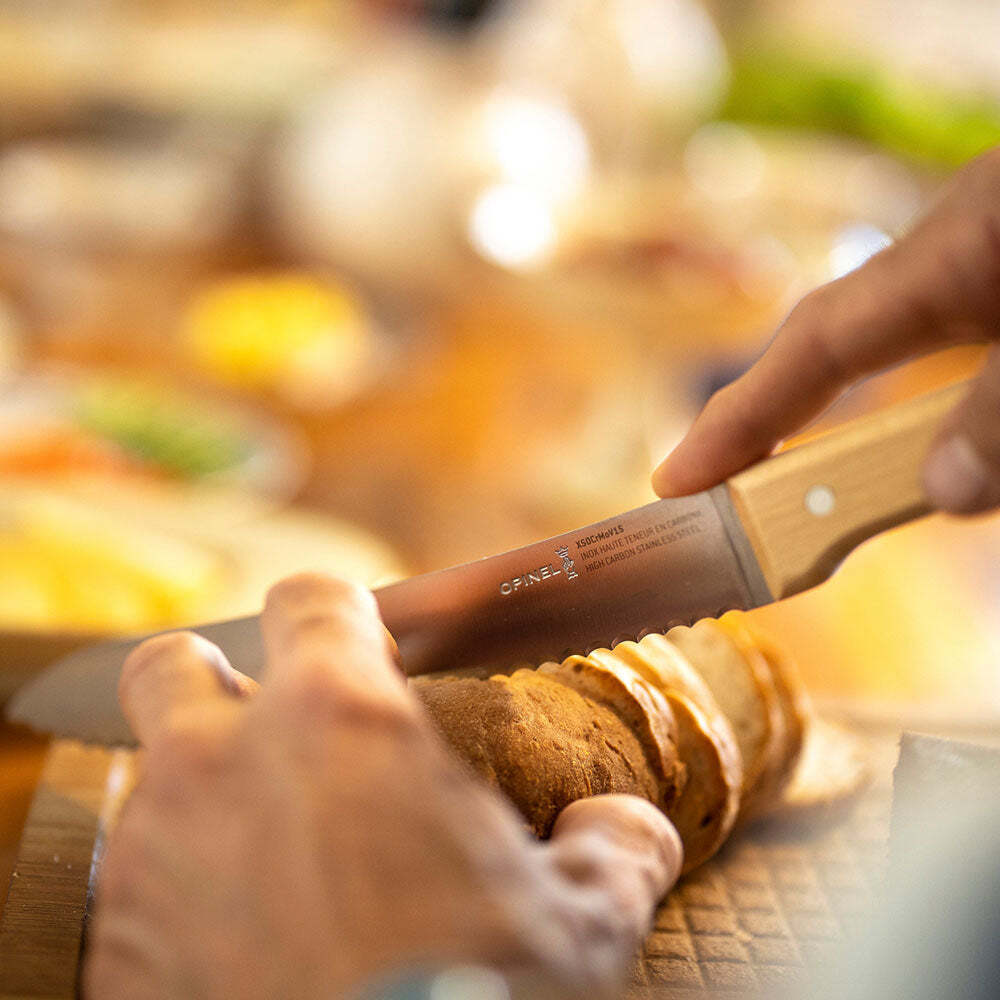 Opinel Parallèle beech block with knives 6 pcs, 002402