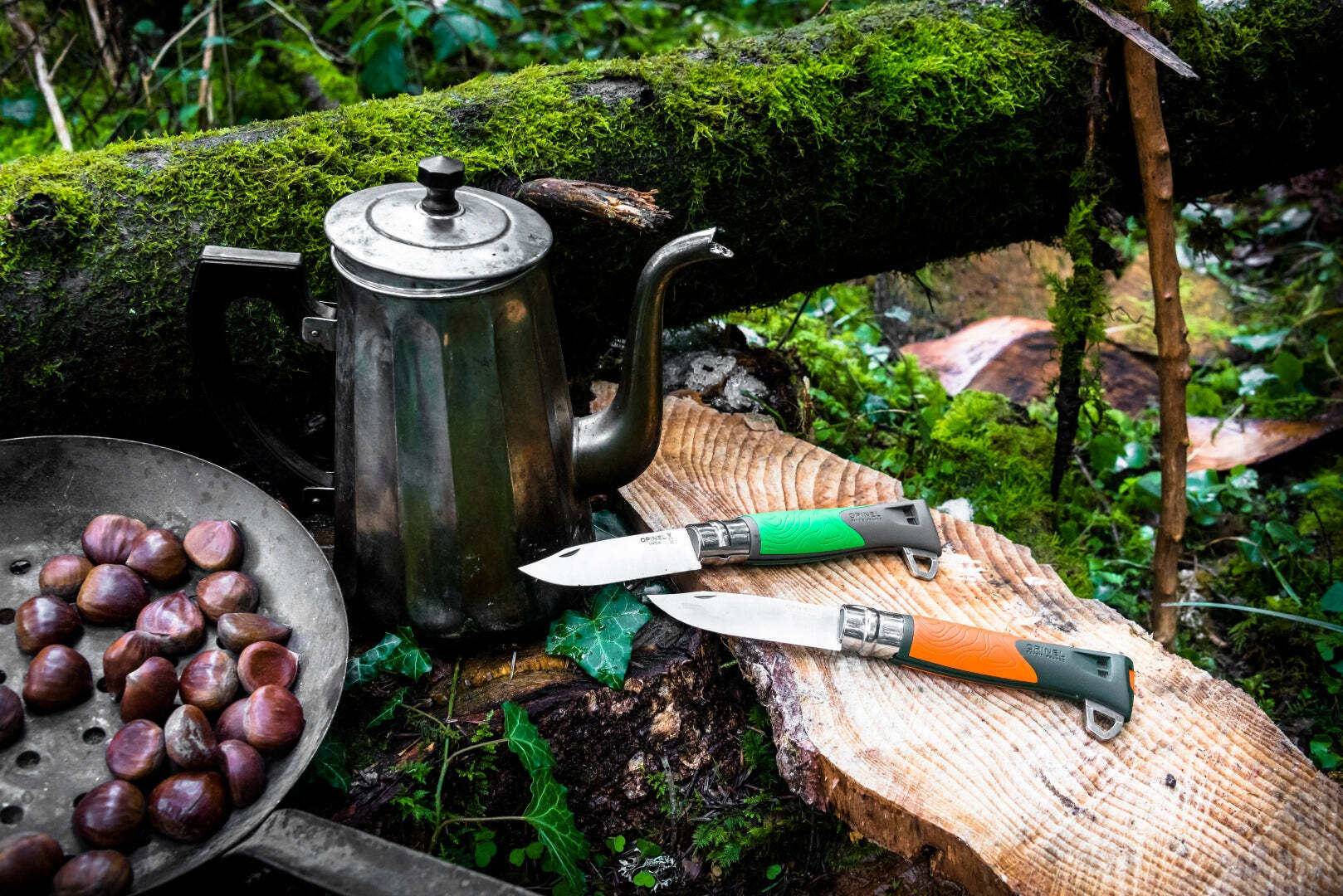 Opinel Explore N°12 multifunkční nůž s odstraňovačem klíšťat 10 cm, zelená, 002489