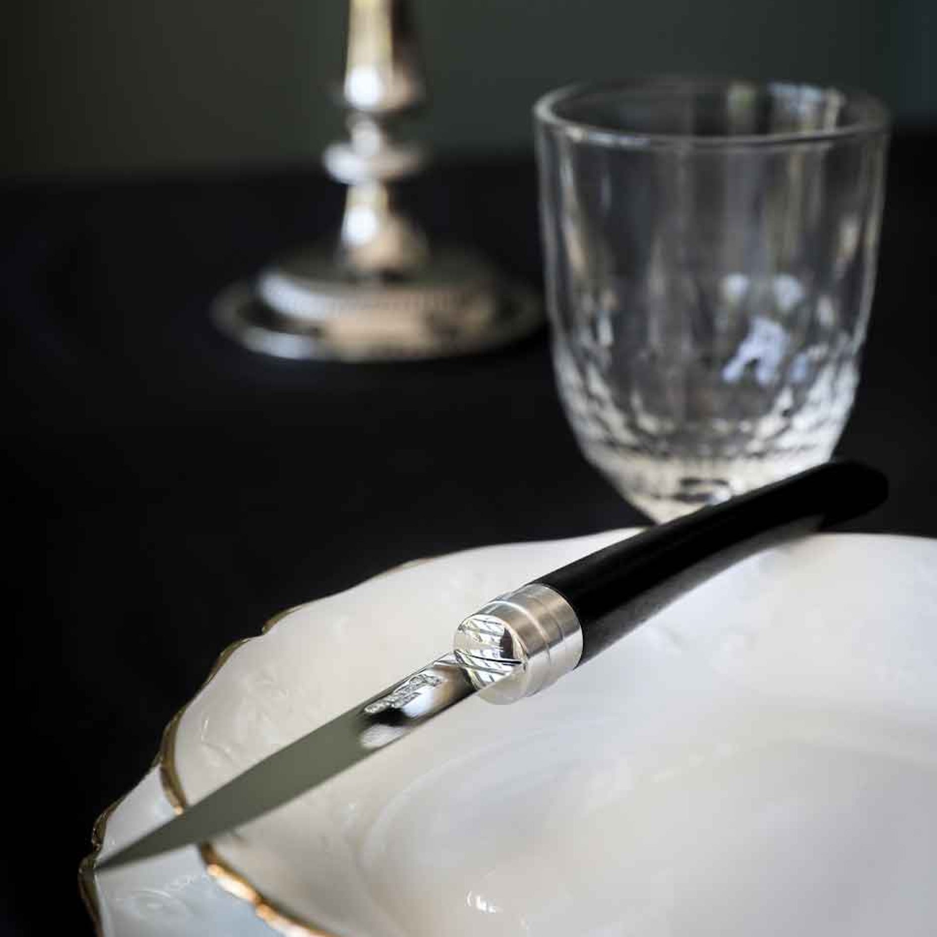 Opinel Table Chic sada steakových nožů, 4 ks, ebenové dřevo, 002480