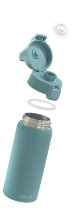 Sigg Shield Therm One stainless steel drinking bottle 500 ml, morning blue, 6022.00