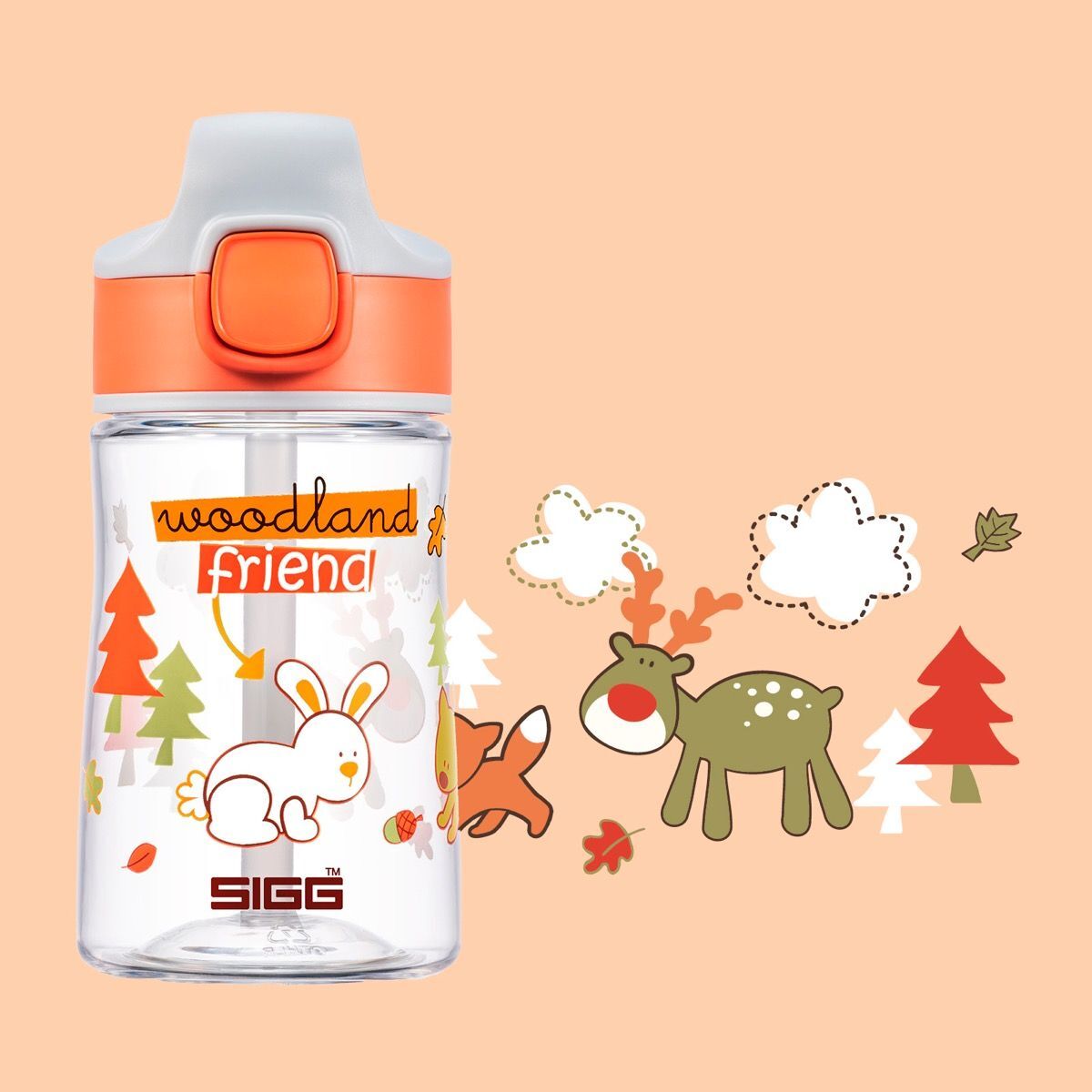 Sigg Miracle dětská láhev na pití 350 ml, woodland friend, 8731.20
