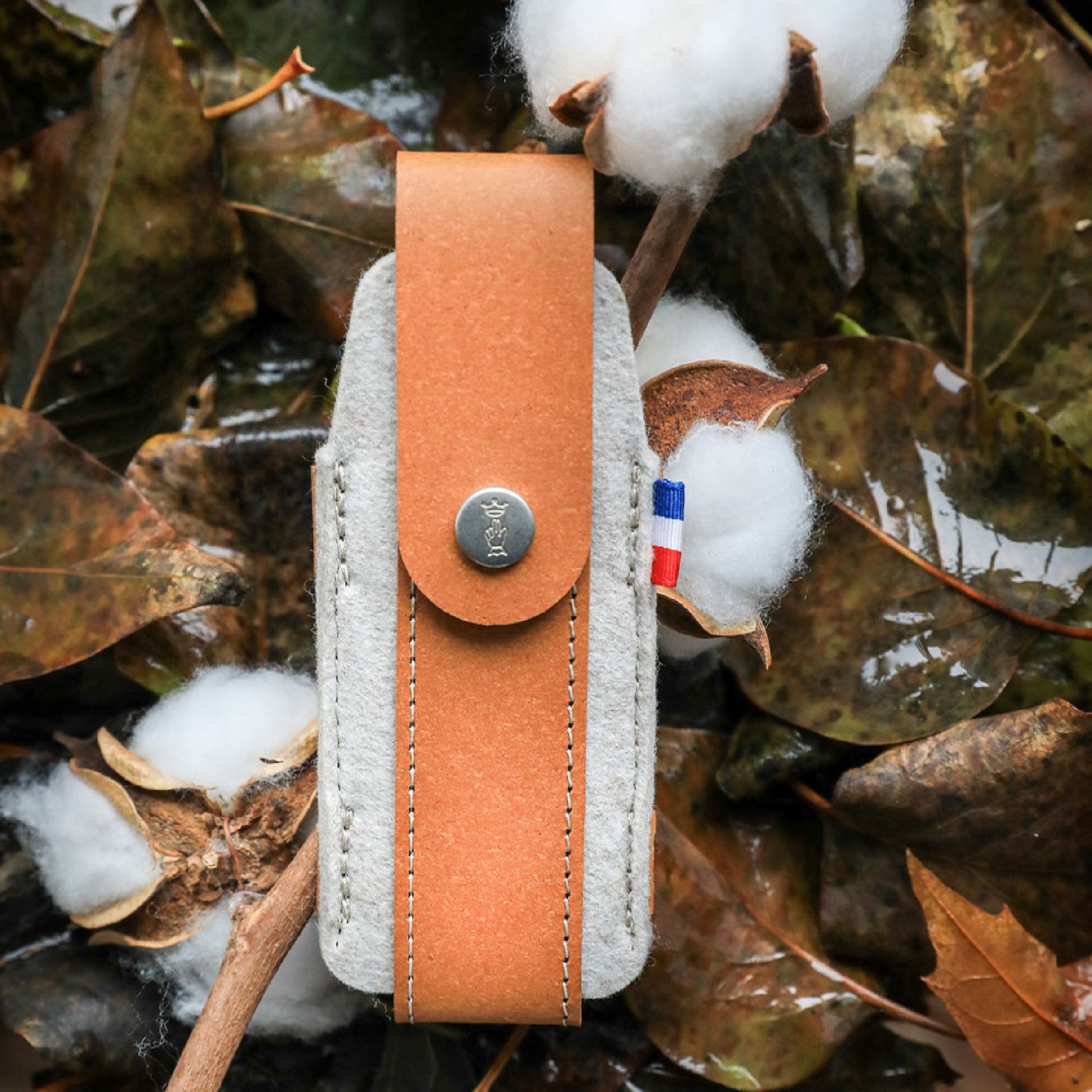 Puzdro na nôž Opinel France Outdoor M, hnedé, 003101