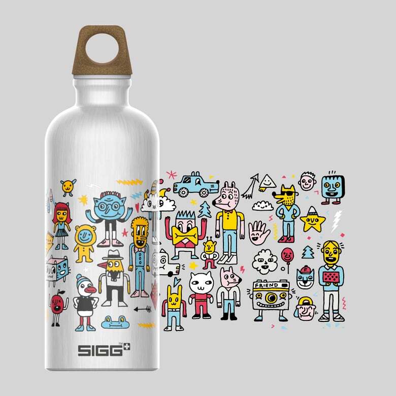 Sigg Traveller MyPlanet detská fľaša na pitie 600 ml, kamaráti, 6005.30
