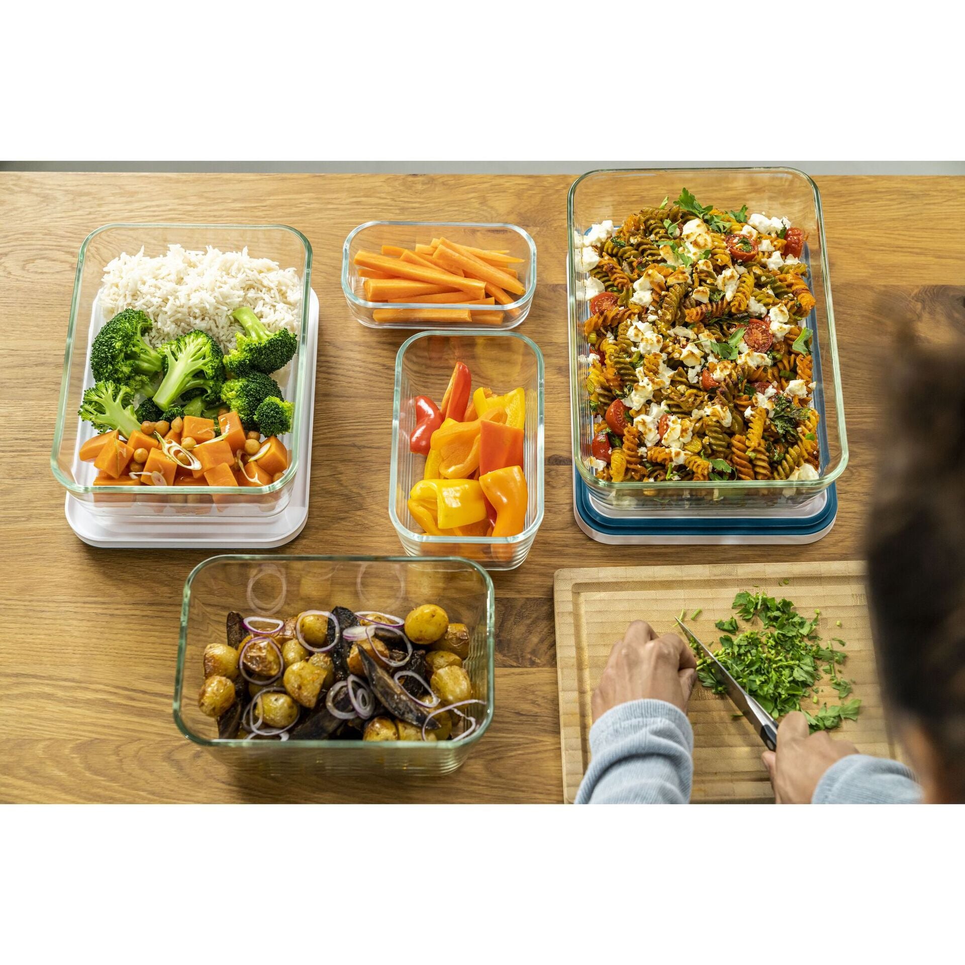 Zwilling Fresh & Save set of vacuum food jars, glass, 3 pcs, sea blue, 1025985