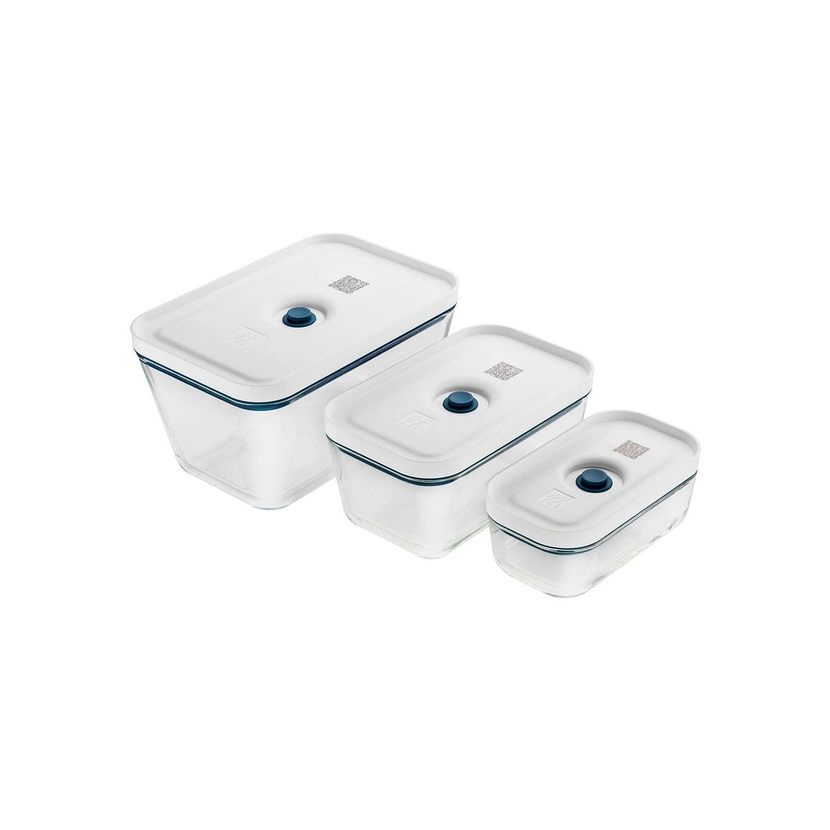 Zwilling Fresh & Save set of vacuum food jars, glass, 3 pcs, sea blue, 1025985