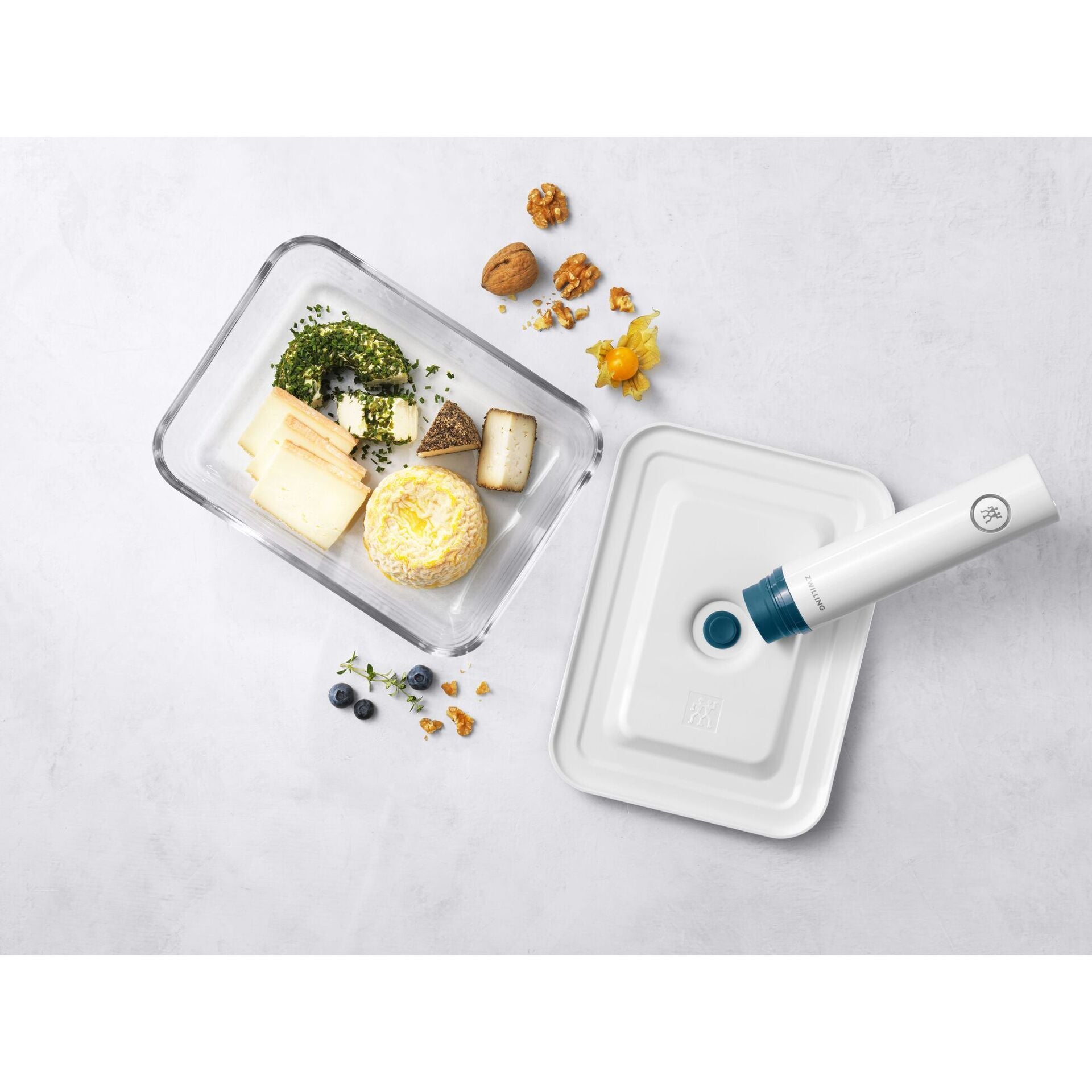 Zwilling Fresh & Save vacuum box for refrigerator, glass 2 l, sea blue, 36801-312