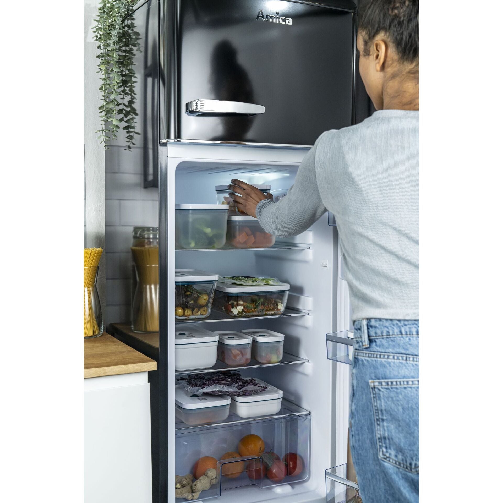 Vákuová dóza na potraviny na pečenie Zwilling Fresh & Save, sklo 2,85 l, morská modrá, 36801-304